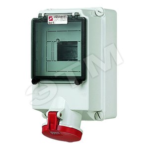 Розетка настенная отсек для модульных устройств 63А 3Р+E IP44 (7153) - Mennekes