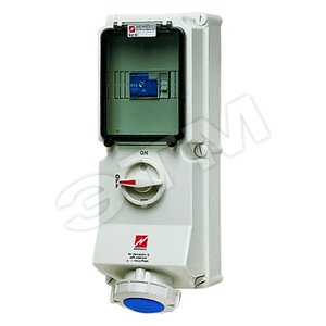 Розетка настенная УЗО 16А механическая блокировка DUO 16А 2Р+E IP67