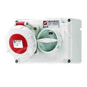 Роз-ка наст. с мех. блок. DUO 16А 3Р+N+E IP67 7280 MENN - Mennekes