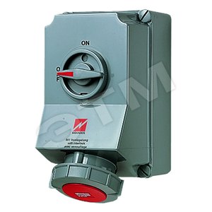Розетка настенная механическая блокировка DUO 63А 3Р+N+E IP67 (7290) - Mennekes