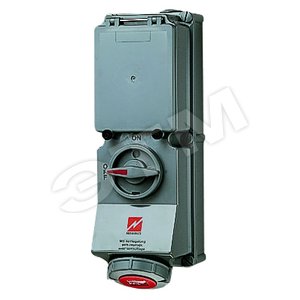 Розетка настенная механическая блокировка DUO 32А 3Р+N+E IP67