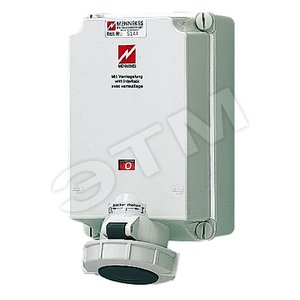 Розетка настенная механическая блокировка DODSCH 63А 3Р+E IP55 - Mennekes