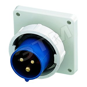 Вилка панельная приборная 32А 2Р+E IP67