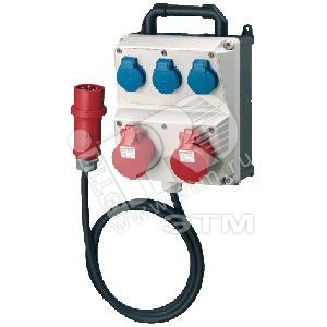 Комбинация розеток AMAXX 2 розетки CEE 16A 5п 400В /3 розетки SCHUKO 16A 230В - Mennekes