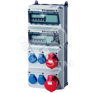 Комбинация розеток AMAXX 4хSCHUKO16А 1хСЕЕ16А5п 1х - Mennekes