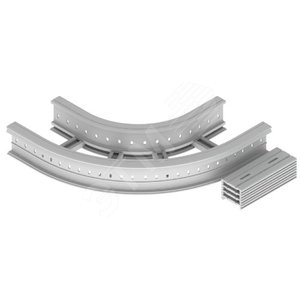 Угол плоский 90 U23X, 135х300 мм, R300, серый RAL7035 (67326-04) - UNEX