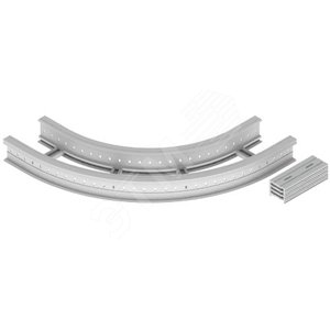 Угол плоский 90 U23X, 135х300 мм, R600, серый RAL7035 (67327-04) - UNEX
