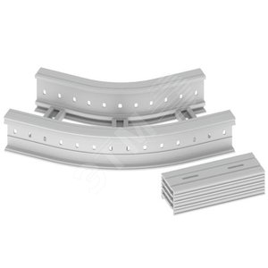 Угол плоский 45 U23X, 135х300 мм, серый RAL7035, R300 - UNEX