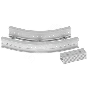 Угол плоский 45 U23X, 135х300 мм, серый RAL7035, R600 (67337-04) - UNEX