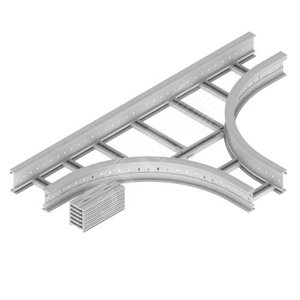 Отвод Т-образный U23X, 135х300 мм, R600, серый RAL7035 (67339-04) - UNEX