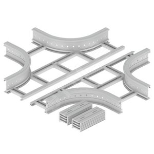 Крышка Т-Отвода U23X, 135х400 мм, R300, серый RAL7035 (67428-04) - UNEX