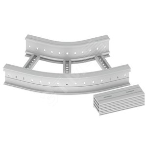 Угол плоский 45 U23X, 135х400 мм, серый RAL7035, R300 (67436-04) - UNEX
