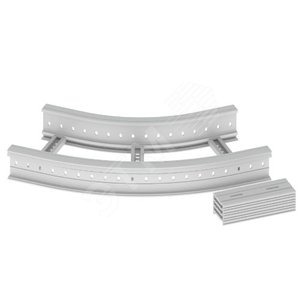 Угол плоский 45 U23X, 135х400 мм, серый RAL7035, R600 (67437-04) - UNEX