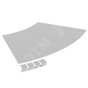 Крышка плоского угла 45 U23X, 135х500 мм, R600, серый RAL7035 (67515-04) - UNEX