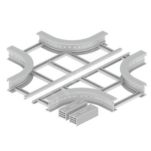 Крышка Т-отвода U23X, 135х500 мм, R300, серый RAL7035 (67528-04) - UNEX