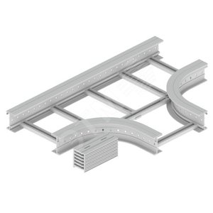 Отвод Т-образный U23X, 135х500 мм, R300, серый RAL7035 - UNEX
