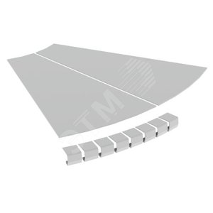 Крышка плоского угла 45 U23X, 135х600 мм, R300, серый RAL7035 - UNEX