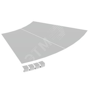 Крышка плоского угла 45 U23X, 135х600 мм, R600, серый RAL7035 (67615-04) - UNEX