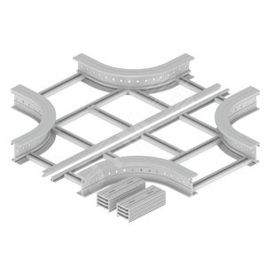Крышка Т-отвода U23X, 135х600 мм, R300, серый RAL7035 (67628-04) - UNEX