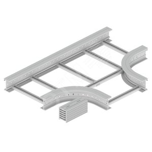 Отвод Т-образный U23X, 135х600 мм, R300, серый RAL7035 - UNEX