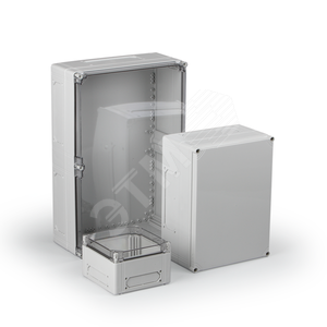 Cubo C 200 x 200 x 132 мм, выбивные фланцы, серая крышка, PC, IP 66/67 (CPCF202013G)