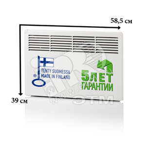 Конвектор 500W электронный термостат IP21 вилка 389мм (EPHBE05P) - Ensto