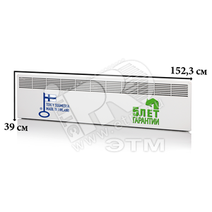 Конвектор 2000W с механическим термостатом IP21 389мм - Ensto