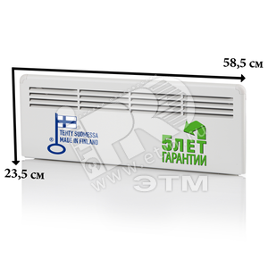 Конвектор  250W механический термостат IP21 235мм вилка BETA-MINI - Ensto
