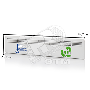 Конвектор 750W с механическим термостатом IP21 235мм вилка BETA-MINI - Ensto