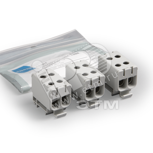 Набор клемм KE66 (блок распределительный на 4 подключения) серый Al 6-50мм.кв/Cu 2.5-50мм.кв (3шт)