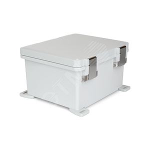 Корпус PolyBox 223 х 172 х 134 мм, петли, защелки AISI316, серая крышка, PC, IP66 / IP68 / IP69 - ЭНСТО-Рус