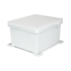 Корпус PolyBox 326 х 276 х 185 мм, петли, 2 винта, серая крышка, PC, IP66 / IP68 / IP69