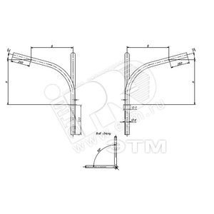 Кронштейн 1.К2-1.5-2.0-/90-Ф16 оцинкованный (ТАНС.41.1072.000) - OPORA ENGINEERING