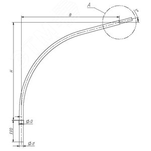 Кронштейн 1.К1-2.5-2.0-Ф16 оцинкованный (ТАНС.41.591.000) - OPORA ENGINEERING