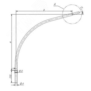 Кронштейн 1.К1-2.0-2.0-Ф16 оцинкованный (ТАНС.41.891.000) - OPORA ENGINEERING