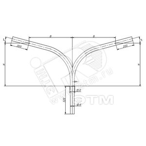 Кронштейн 1.К2-1.0-1.5-/180-Ф4 оцинкованный (ТАНС.41.1049.000) - OPORA ENGINEERING