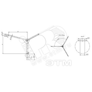 Кронштейн 2.К3-0.5-1.5-/120-Ф4 оцинкованный (ТАНС.41.1050.000) - OPORA ENGINEERING