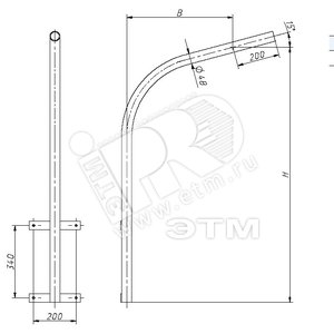 Кронштейн 1,0-1,0 настен.ц. - OPORA ENGINEERING