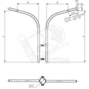 Кронштейн 1.К2-1,2-0,5-/180-П1 ц. - OPORA ENGINEERING