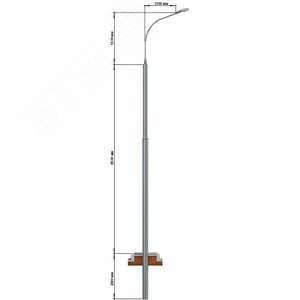 Комплекс осветительный ТАНС.53.033.000  STREET 1.1-8,5-Триумф-100-ШБ (OE-10476) - OPORA ENGINEERING
