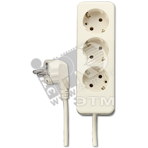 Розетка 16A 250V~ настольная с кабелем длиной 1,4 м, тройная - JUNG