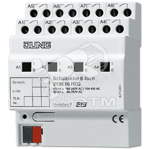 KNX/EIB-актуатор  8 выходов (2138.10REG) - JUNG