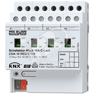 KNX/EIB-актуатор  4 выхода (2304.16REGCHM) - JUNG
