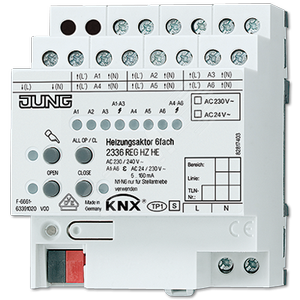KNX актуатор отопления, 6 групп (2336REGHZHE) - JUNG