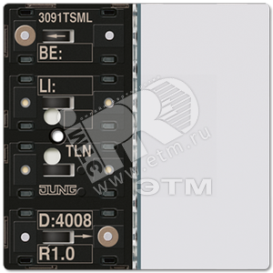 KNX кнопочный модуль с подсвечиваемым полем для н (3091TSML) - JUNG