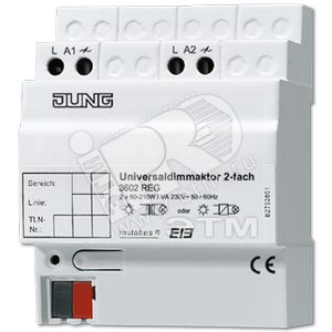 KNX/EIB-диммер освещения универсальный, 2-канальны (3602REG) - JUNG
