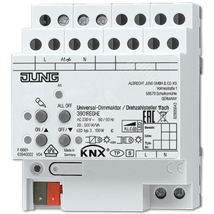 KNX универсальный диммер, 1 канал 20-500 W/VA - JUNG