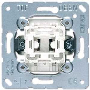 Выключатель 1-клавишный. Механизм. (однополюсный)  10A 250V - JUNG