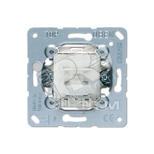 Переключатель самовозвратный 1-клавишный (проходной). Механизм. 10A 250V - JUNG