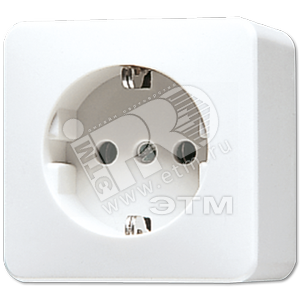 Розетка штепсельная SCHUKO накладная 16A 250V белая - JUNG